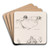 Les caricatures de Puvis de Chavannes Pl.26 by Pierre Puvis de Chavannes Art Drink Coaster set
