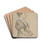 Study of seated women (Mrs.Abbey) by Edwin Austin Abbey Drink Coasters - set of 4