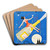 Virtue by Eric Rohman Art Drink Coaster set Virtue by Eric Rohman Art Drink Coaster set