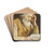Old Man Reading by Albert Anker Drink Coasters - set of 4