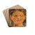 Little girls head by Tadeusz Makowski Drink Coasters - set of 4 Little girls head by Tadeusz Makowski Drink Coasters - set of 4