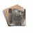 Head of a Bearded Man in Half-Profile by Adolph von Menzel Drink Coasters - set of 4