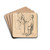 Study for The Woodman's Daughter by Sir John Everett Millais Drink Coasters - set of 4 Study for The Woodman's Daughter by Sir John Everett Millais Drink Coasters - set of 4