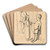 Study for The Woodman's Daughter by Sir John Everett Millais Art Drink Coaster set Study for The Woodman's Daughter by Sir John Everett Millais Art Drink Coaster set