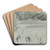 Een man te paard leidt een tweede paard by Nicolaas van der Waay Art Drink Coaster set