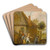 Peasants Dancing in Front of an Inn by David Teniers The Younger Art Drink Coaster set
