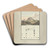 View of the Theater and Plan of the Ionic Temple at Sardis by Giovanni Battista Borra Art Drink Coaster set