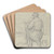 Der Maler Leopold Bode als Rckenfigur sitzend bei der Arbeit by Wilhelm Amandus Beer Art Drink Coaster set