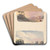 Landscape with Mountains in Distance and Seated Figures in Foreground, Landscape with River and Building, Mountains in Distance by Thomas Sully Art Drink Coaster set Landscape with Mountains in Distance and Seated Figures in Foreground, Landscape with River and Building, Mountains in Distance by Thomas Sully Art Drink Coaster set