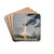 The Fountain of Neptune in Sevilla by Ernst Schiess Drink Coasters - set of 4 The Fountain of Neptune in Sevilla by Ernst Schiess Drink Coasters - set of 4