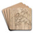 Saint Peter Martyr by Giovanni Battista Paggi Art Drink Coaster set