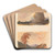 Landscape with Large Cliff in Foreground - Cuyp's Principle (no. 3); Landscape with Tree in Foreground, Mountains in Distance - Both's Principle by Thomas Sully Art Drink Coaster set Landscape with Large Cliff in Foreground - Cuyp's Principle (no. 3); Landscape with Tree in Foreground, Mountains in Distance - Both's Principle by Thomas Sully Art Drink Coaster set
