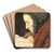 Old Woman Reading The Bible by Albert Anker Art Drink Coaster set