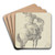 Ein Offizier zu Pferde in Rckenansicht by Theodor Roos Art Drink Coaster set