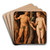 Adam and Eve by Maarten Van Heemskerck Art Drink Coaster set