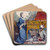 Mlle Desgots, de Saint Domingue, avec son ngre Laurent by Louis Carrogis Carmontelle Art Drink Coaster set Mlle Desgots, de Saint Domingue, avec son ngre Laurent by Louis Carrogis Carmontelle Art Drink Coaster set