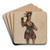 Cigar Store Indian by Charles Bowman Art Drink Coaster set