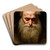 Head of an Old Man with a Grey Beard by Jan Matejko Art Drink Coaster set