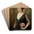 Portrait of Izabela Szembekowa by Teodor Axentowicz Art Drink Coaster set