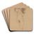 Stehender Mdchenakt nach links by Gustav Klimt Art Drink Coaster set