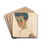 Self-Portrait with Striped Shirt by Egon Schiele Drink Coasters - set of 4 Self-Portrait with Striped Shirt by Egon Schiele Drink Coasters - set of 4