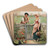 Geplnkel am Zaun by Lucius Rossi Art Drink Coaster set Geplnkel am Zaun by Lucius Rossi Art Drink Coaster set