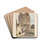 Monk Seated Before a Ruined Gateway by Franois-Marius Granet Drink Coasters - set of 4
