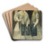 Two Women in Yellow Kerchiefs by Constantin Guys Art Drink Coaster set