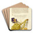 Wild Pansy and Artichoke by Joris Hoefnagel Art Drink Coaster set
