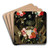 A garland of flowers surrounding a cartouche with a bust of Christ by Jan Philips van Thielen Art Drink Coaster set
