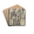 Ohne Titel (zwei Frauen) by Karl Wiener Drink Coasters - set of 4