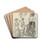 Sketches for 'Lovers on a Bench' by Thophile Alexandre Steinlen Drink Coasters - set of 4