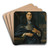 Portrait Of A Gentleman Leaning On A Balustrade by Eglon van der Neer Art Drink Coaster set Portrait Of A Gentleman Leaning On A Balustrade by Eglon van der Neer Art Drink Coaster set