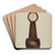 Banjo Clock by Ralph Morton Art Drink Coaster set