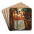 A Commedia DellArte Scene With Columbina, Harlequin And Pierrot by Pierre Antoine Quillard Art Drink Coaster set A Commedia DellArte Scene With Columbina, Harlequin And Pierrot by Pierre Antoine Quillard Art Drink Coaster set