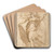 Female Standing Figure with a Helmet and a Shield (Bellona) by Andrea Schiavone Art Drink Coaster set Female Standing Figure with a Helmet and a Shield (Bellona) by Andrea Schiavone Art Drink Coaster set
