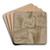 Den hellige Hieronymus i rkenen by Jacopo Palma il Giovane Art Drink Coaster set