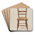 Rush Bottom Chair by Dana Bartlett Art Drink Coaster set