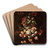 Elaborate Floral Bouquet in Footed Vase by School of Bartolomeo Bimbi Art Drink Coaster set Elaborate Floral Bouquet in Footed Vase by School of Bartolomeo Bimbi Art Drink Coaster set