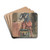Mathurin Rgnier by Eugne Delacroix Drink Coasters - set of 4 Mathurin Rgnier by Eugne Delacroix Drink Coasters - set of 4