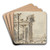 Capriccio of Classical Ruins on a Shore by Giacomo Guardi Art Drink Coaster set