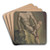 Akt eines auf einem Stein sitzenden Mannes, nach rechts blickend by Josef Neher Art Drink Coaster set Akt eines auf einem Stein sitzenden Mannes, nach rechts blickend by Josef Neher Art Drink Coaster set