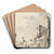 Capriccio of Classical Ruins with a Fortress by Giacomo Guardi Art Drink Coaster set