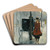 Strassenszene Mit Frau, Berlin(Street Scene With Woman, Berlin) by Lesser Ury Art Drink Coaster set Strassenszene Mit Frau, Berlin(Street Scene With Woman, Berlin) by Lesser Ury Art Drink Coaster set