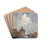 Havengezicht met schepen en een ronde toren by Johannes Gijsbert Vogel Drink Coasters - set of 4