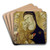Virgin and Child with Saints Jerome and Bernardino of Siena and Six Angels by Sano di Pietro Art Drink Coaster set