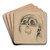 tude pour 'La chanteuse au gant (Caf-Concert)' by Edgar Degas Art Drink Coaster set