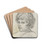 Head of a Boy by Jacques Louis David Drink Coasters - set of 4
