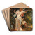 Playing with butterflies by Alois Hans Schram Art Drink Coaster set Playing with butterflies by Alois Hans Schram Art Drink Coaster set