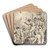 The Baptism of Christ (with Three Angels Attending Him) by Giovanni Domenico Tiepolo Art Drink Coaster set